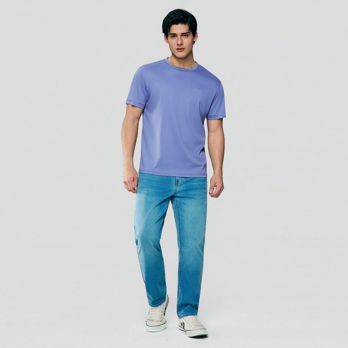 Giordano Men's Slim Fit Liquid Touch Cotton Tee - first_variant_option_2 Premium Tee for Giordano
