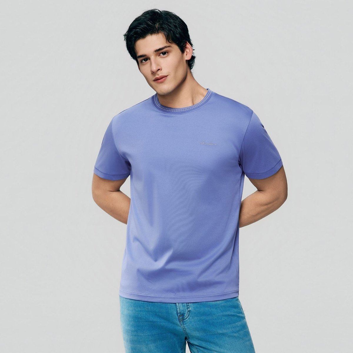 Giordano Men's Slim Fit Liquid Touch Cotton Tee - first_variant_option_2 Premium Tee for Giordano