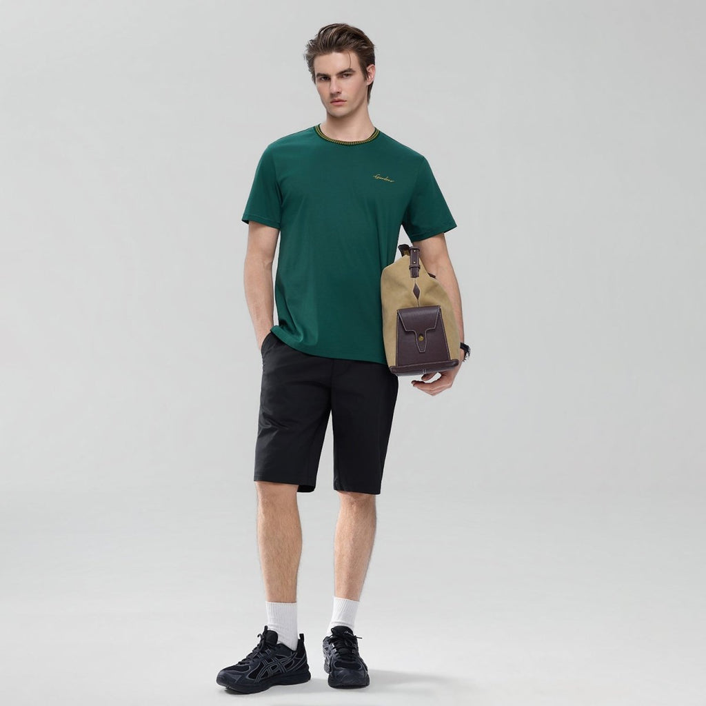 Giordano Men's Slim Fit Liquid Touch Cotton Tee - first_variant_option_2 Premium Tee for Giordano