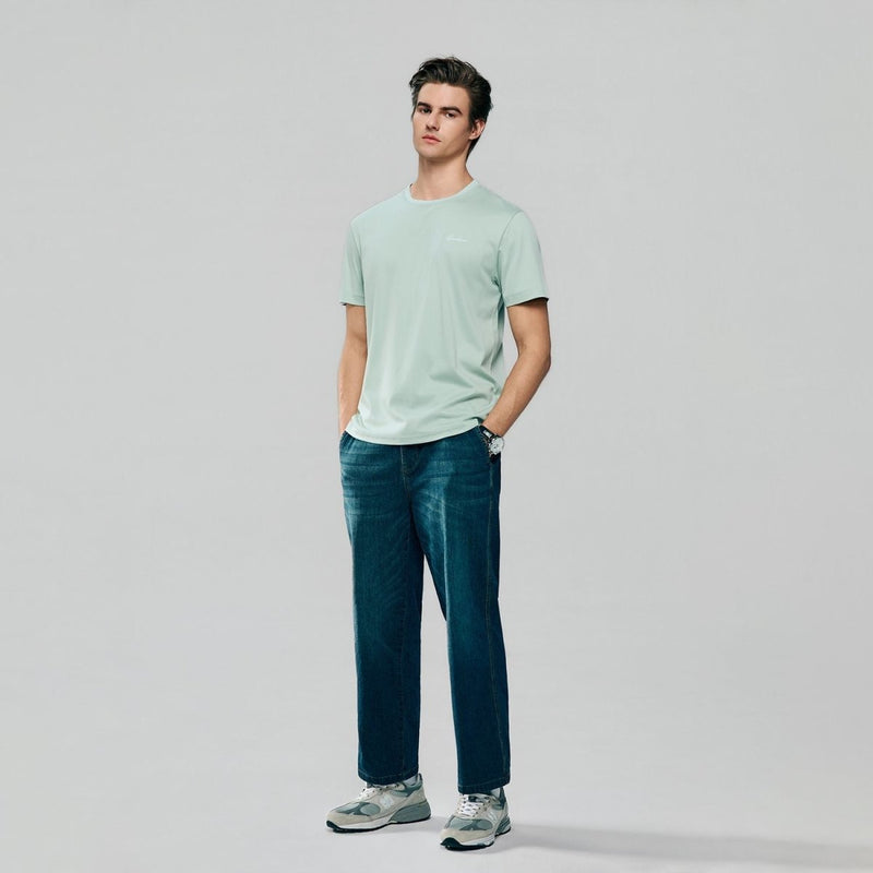 Giordano Men's Slim Fit Liquid Touch Cotton Tee - first_variant_option_2 Premium Tee for Giordano