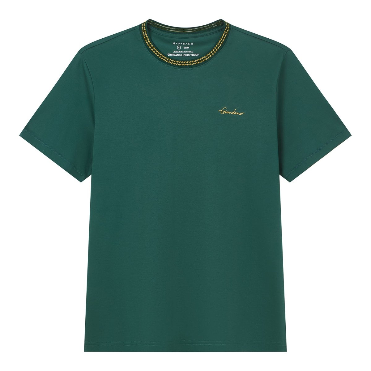 Giordano Men's Slim Fit Liquid Touch Cotton Tee - first_variant_option_2 Premium Tee for Giordano