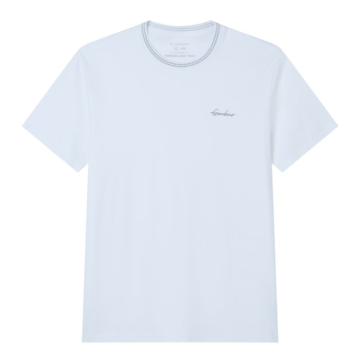 Giordano Men's Slim Fit Liquid Touch Cotton Tee - first_variant_option_2 Premium Tee for Giordano