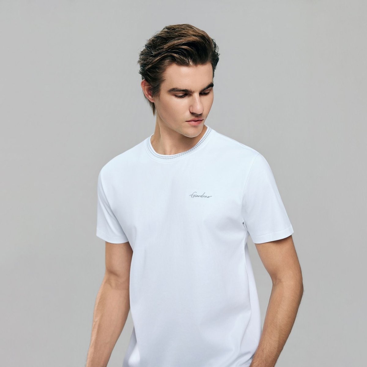Giordano Men's Slim Fit Liquid Touch Cotton Tee - first_variant_option_2 Premium Tee for Giordano