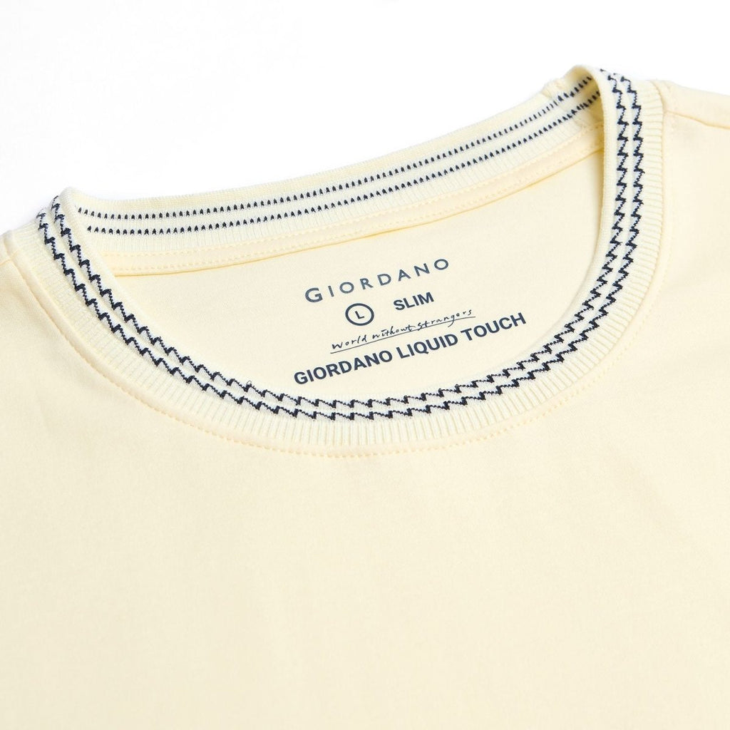 Giordano Men's Slim Fit Liquid Touch Cotton Tee - first_variant_option_2 Premium Tee for Giordano