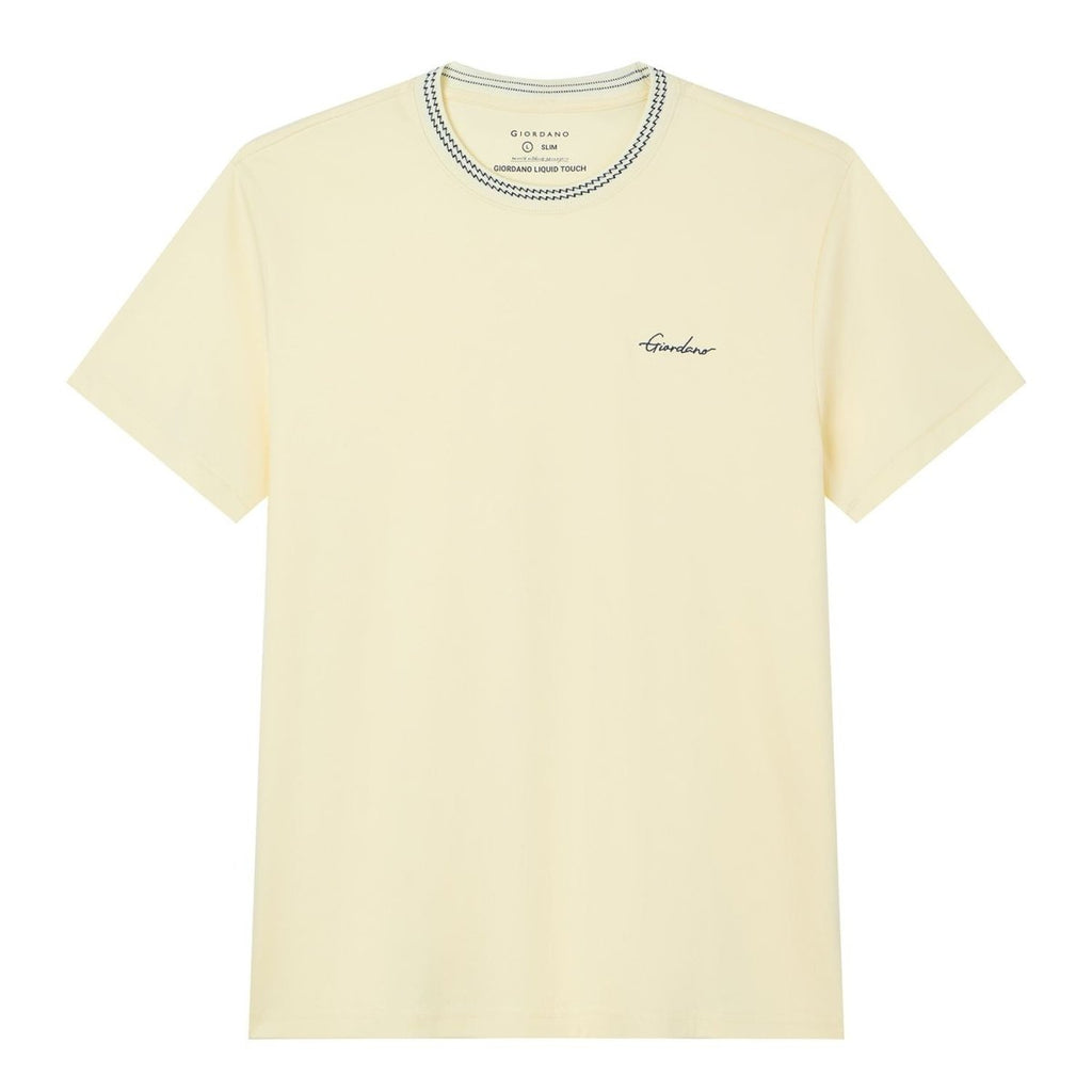 Giordano Men's Slim Fit Liquid Touch Cotton Tee - first_variant_option_2 Premium Tee for Giordano