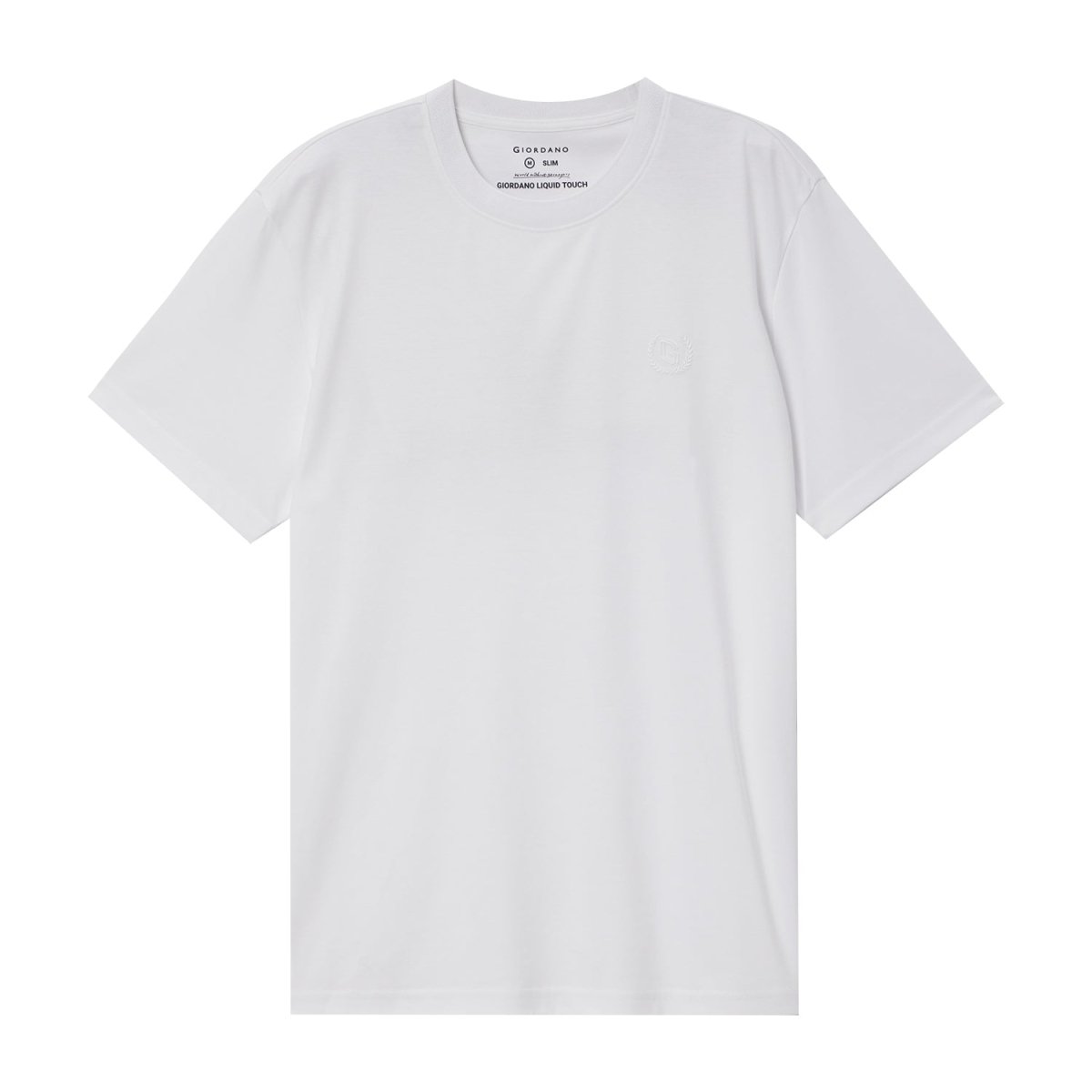 Giordano Men's Slim Fit Liquid Touch Tee | | Soft Cotton Crew Neck T-Shirt - Premium Tee