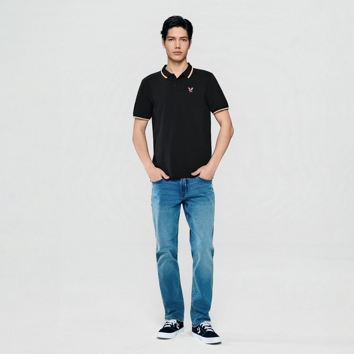 Giordano Men's Slim Fit Lycra Pique Polo Shirt - first_variant_option_2 Premium Polo for Giordano