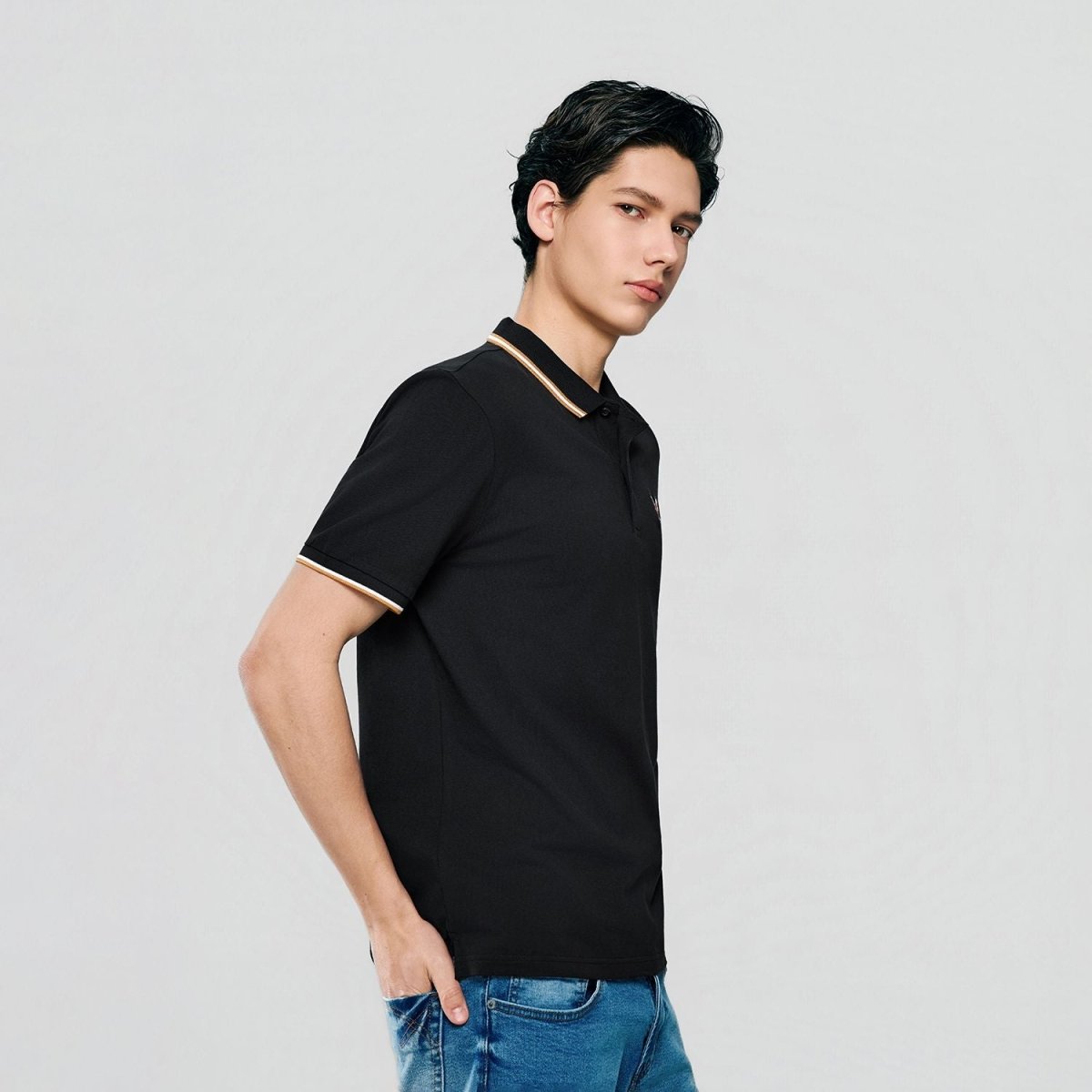Giordano Men's Slim Fit Lycra Pique Polo Shirt - first_variant_option_2 Premium Polo for Giordano