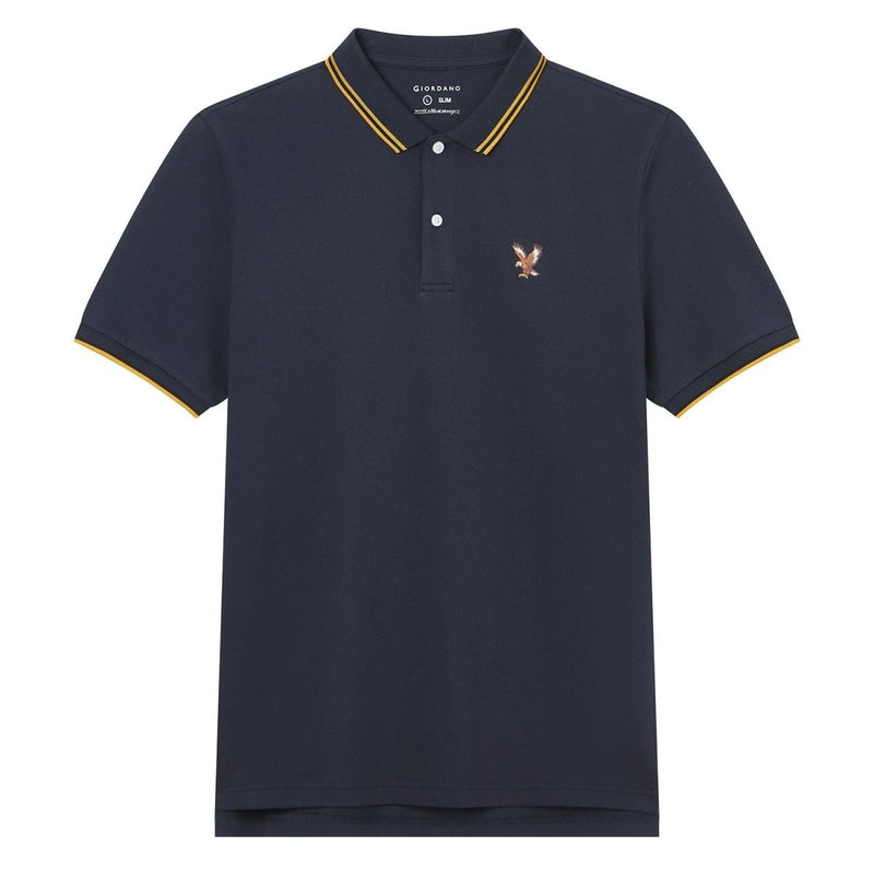 Giordano Men's Slim Fit Lycra Pique Polo Shirt - first_variant_option_2 Premium Polo for Giordano