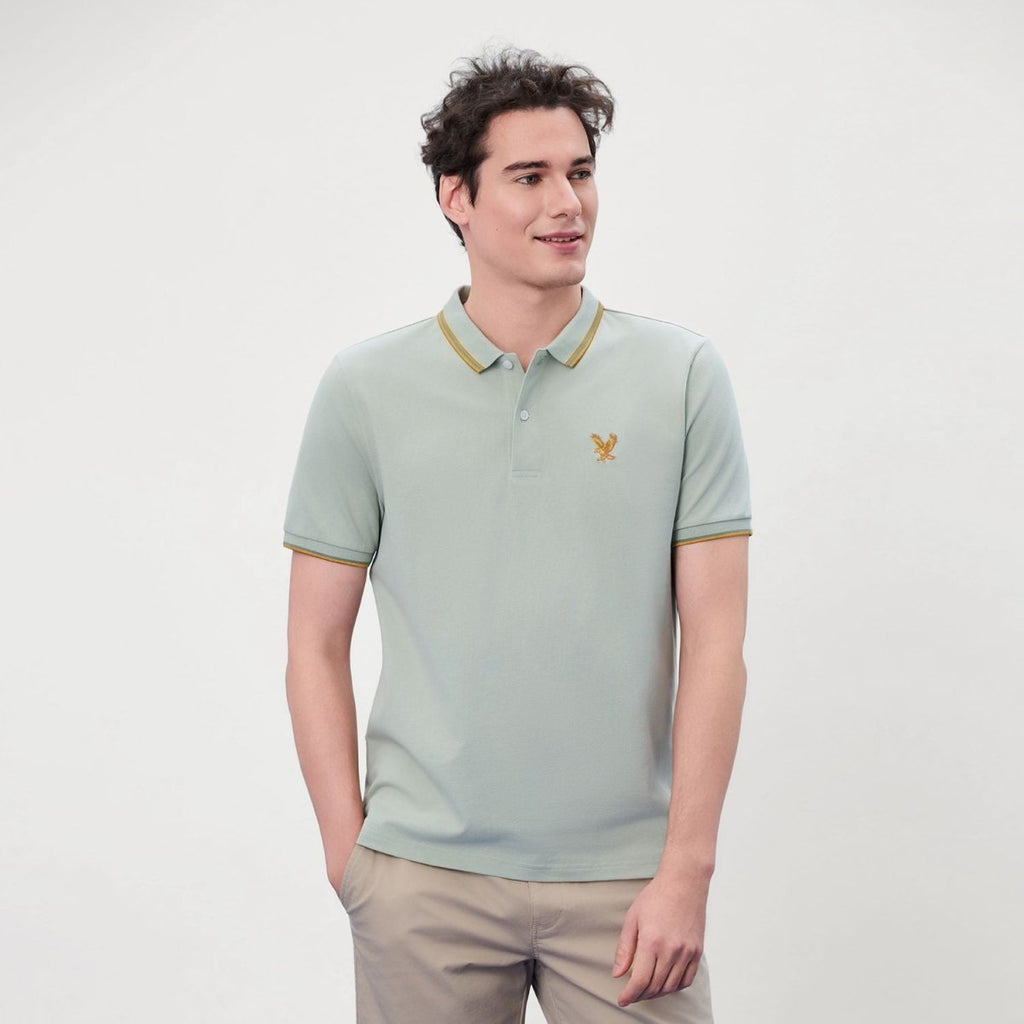 Giordano Men's Slim Fit Lycra Pique Polo Shirt - Premium Polo