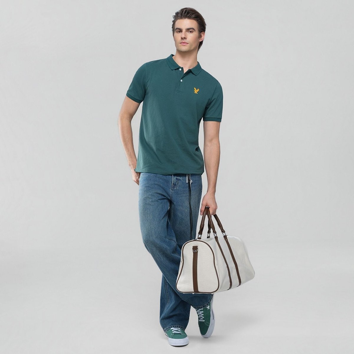 Giordano Men's Slim Fit Lycra Pique Polo Shirt - first_variant_option_2 Premium Polo for Giordano