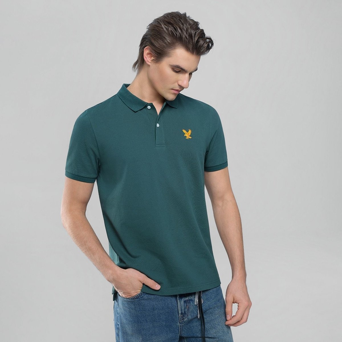 Giordano Men's Slim Fit Lycra Pique Polo Shirt - first_variant_option_2 Premium Polo for Giordano