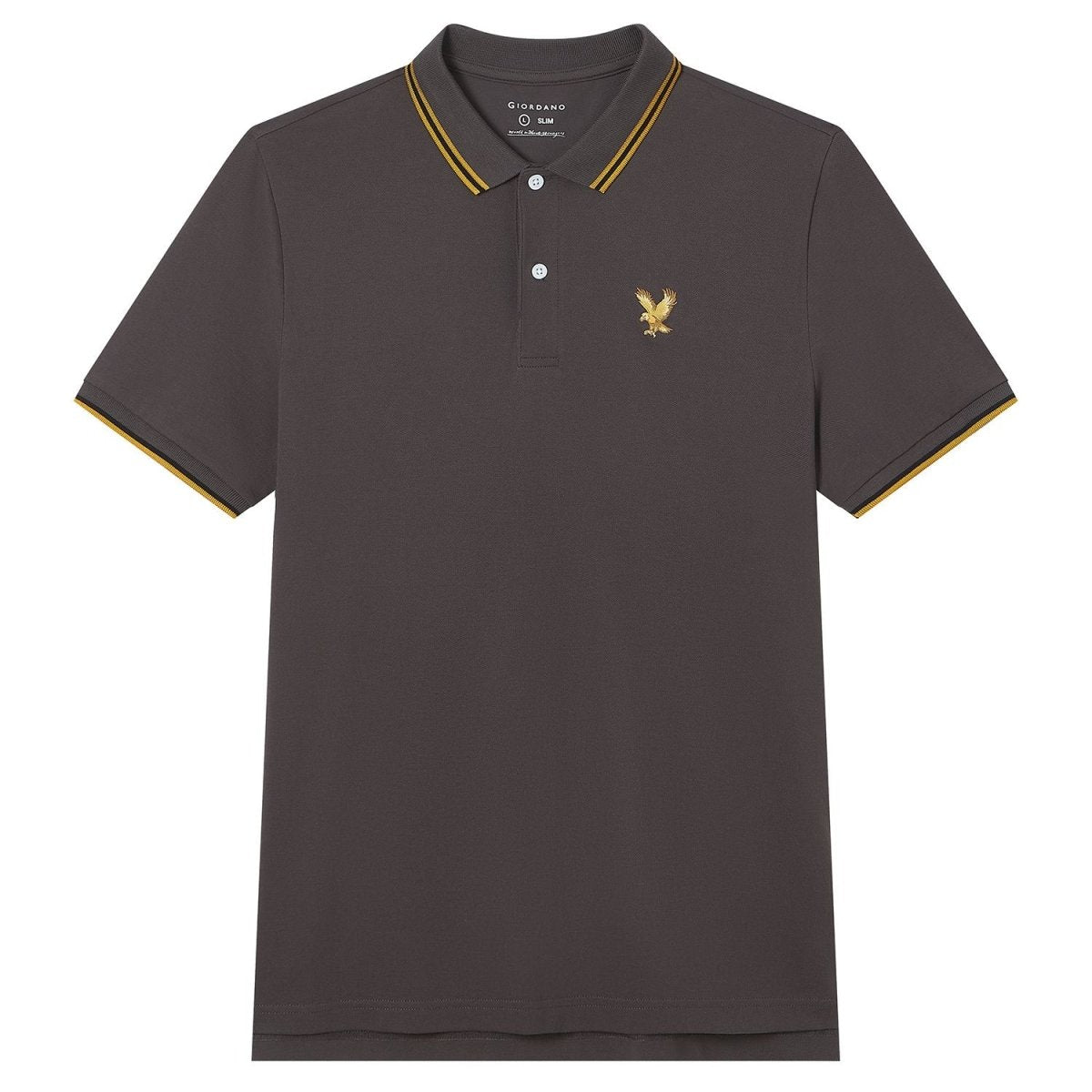 Giordano Men's Slim Fit Lycra Pique Polo Shirt - Premium Polo
