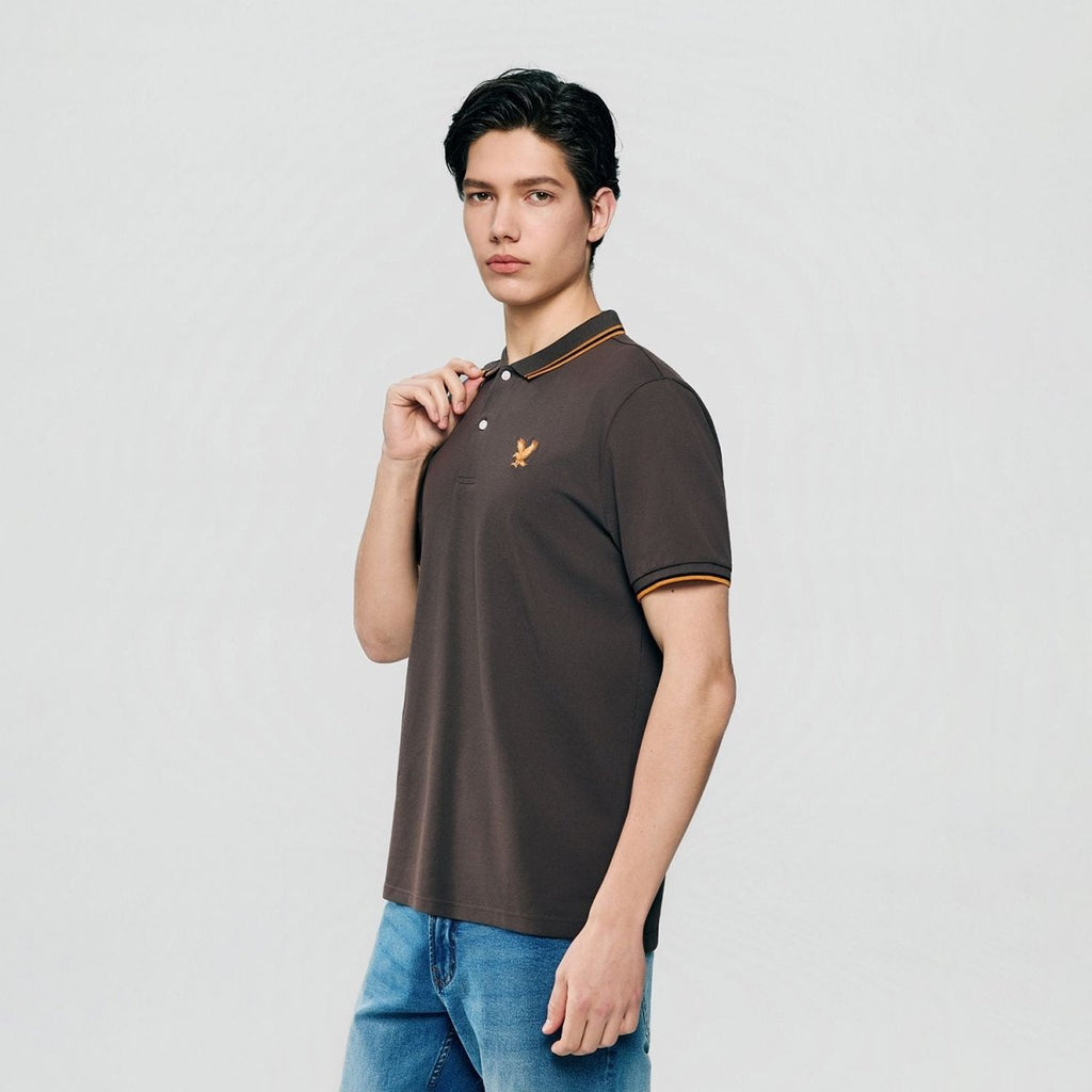 Giordano Men's Slim Fit Lycra Pique Polo Shirt - Premium Polo