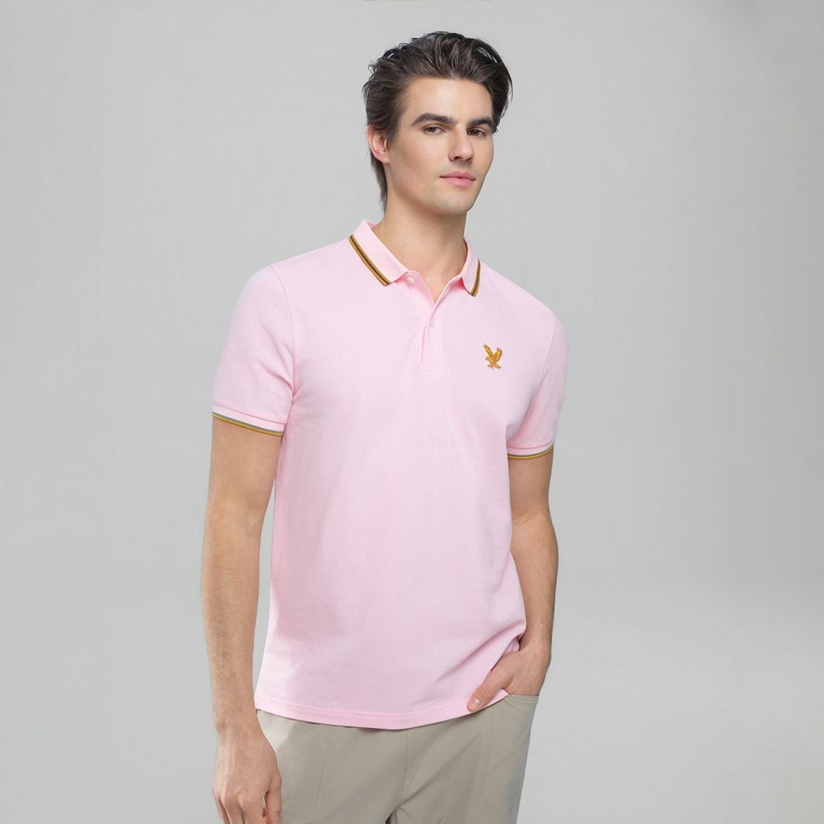 Giordano Men's Slim Fit Lycra Pique Polo Shirt - first_variant_option_2 Premium Polo for Giordano