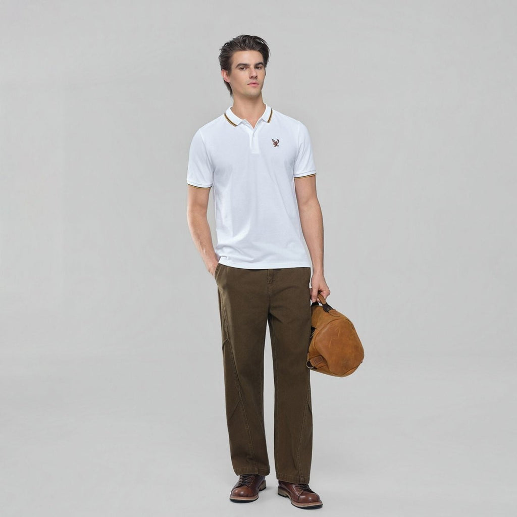 Giordano Men's Slim Fit Lycra Pique Polo Shirt - first_variant_option_2 Premium Polo for Giordano