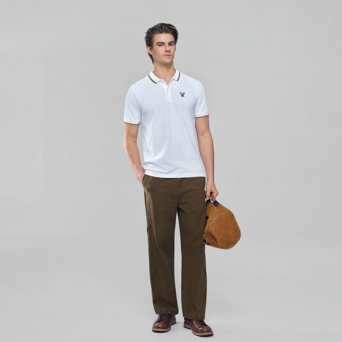 Giordano Men's Slim Fit Lycra Pique Polo Shirt - first_variant_option_2 Premium Polo for Giordano