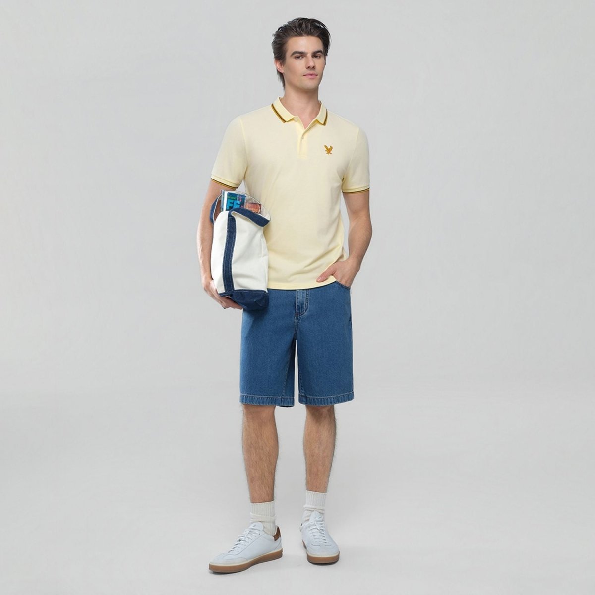 Giordano Men's Slim Fit Lycra Pique Polo Shirt - first_variant_option_2 Premium Polo for Giordano