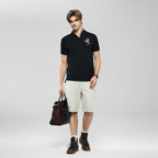 Giordano Men’S Slim Fit Napoleon Embroidery Lycra Pique Polo - first_variant_option_2 Premium Polo for Giordano