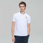 Giordano Men’S Slim Fit Napoleon Embroidery Lycra Pique Polo - first_variant_option_2 Premium Polo for Giordano