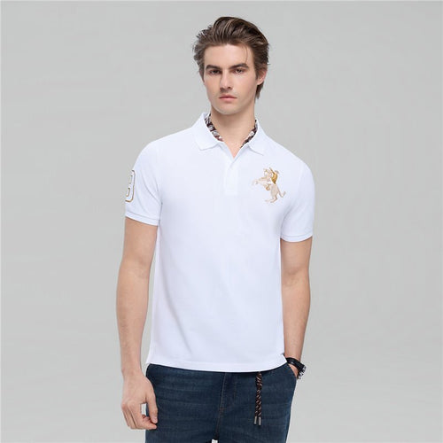 Giordano Men’S Slim Fit Napoleon Embroidery Lycra Pique Polo - first_variant_option_2 Premium Polo for Giordano