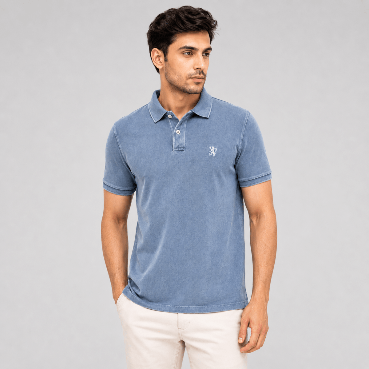 Giordano Men’s Slim Fit Pique Garment Dye Polo - Premium Polo