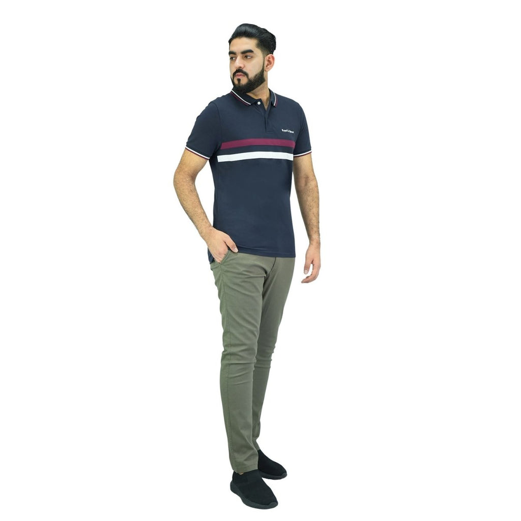 Giordano Men's Slim Fit Polo - Union Jack Embroidery - Premium Polo