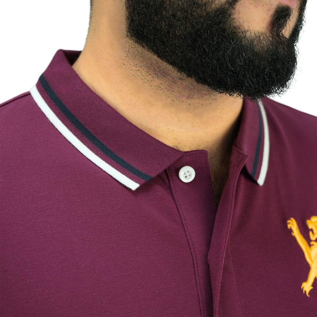 Giordano Men's Slim Fit Polo - Union Jack Embroidery - Premium Polo