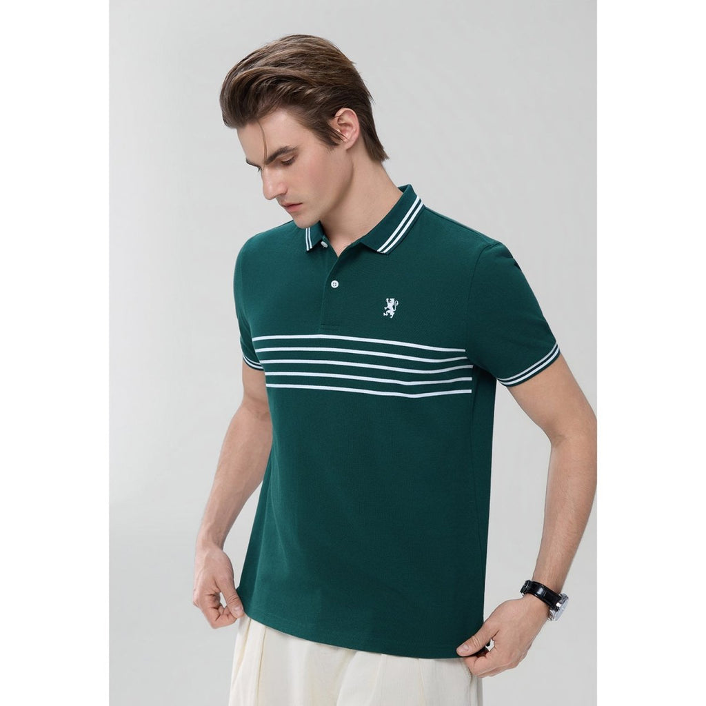 Giordano Men's Slim Fit Signature Striped Lion Polo - first_variant_option_2 Premium Polo for Giordano