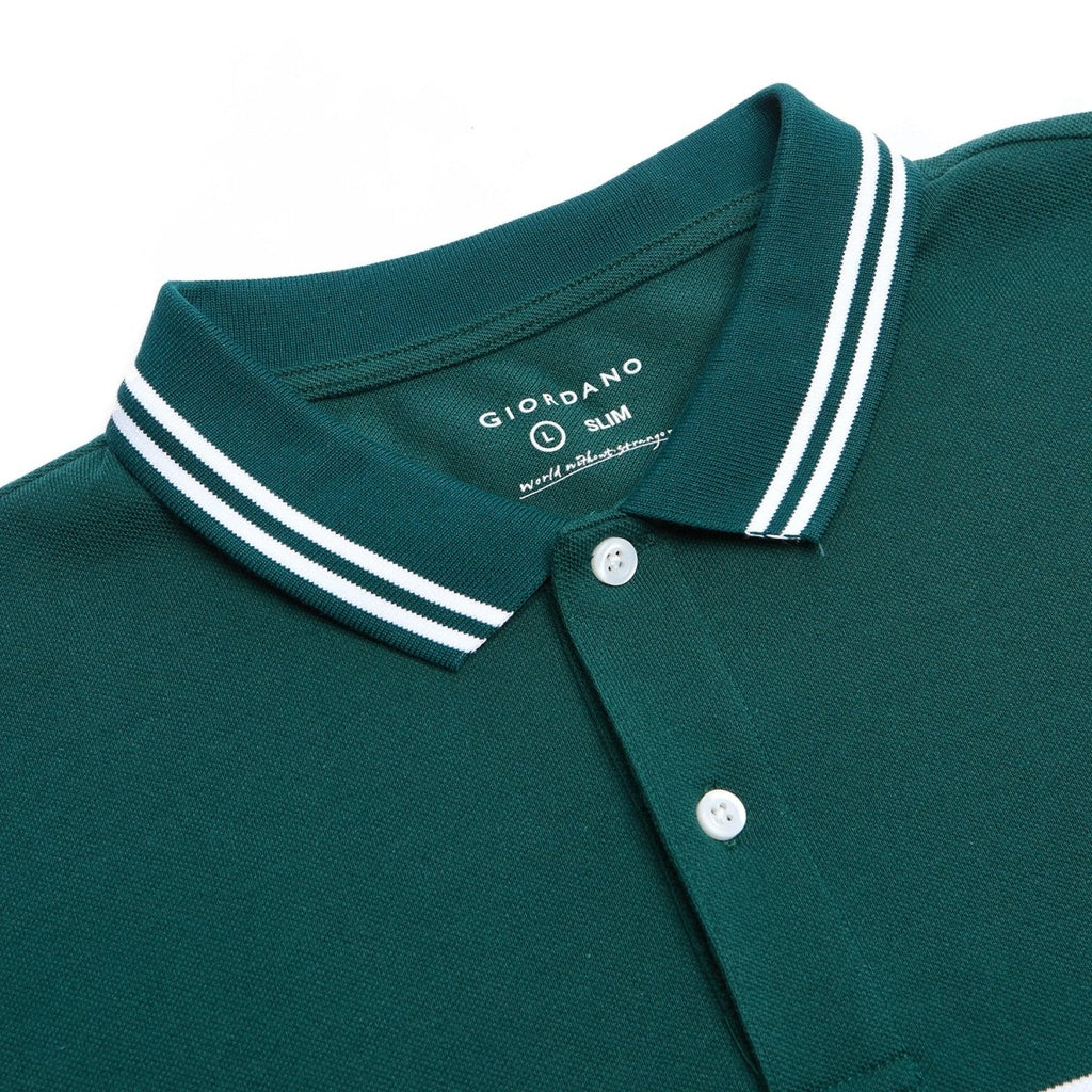 Giordano Men's Slim Fit Signature Striped Lion Polo - first_variant_option_2 Premium Polo for Giordano