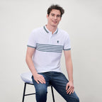 Giordano Men's Slim Fit Signature Striped Lion Polo - Premium Polo