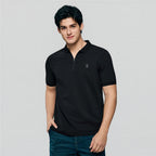 Giordano Men's Slim Fit Small Lion Zipper Polo - first_variant_option_2 Premium Polo for Giordano