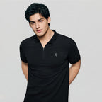 Giordano Men's Slim Fit Small Lion Zipper Polo - first_variant_option_2 Premium Polo for Giordano