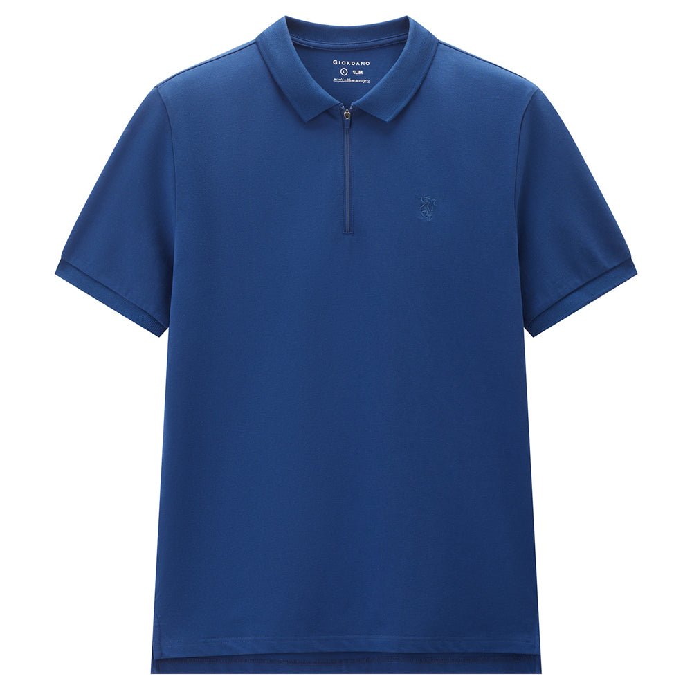 Giordano Men's Slim Fit Small Lion Zipper Polo - first_variant_option_2 Premium Polo for Giordano