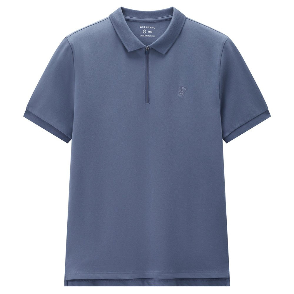 Giordano Men's Slim Fit Small Lion Zipper Polo - first_variant_option_2 Premium Polo for Giordano