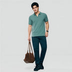 Giordano Men's Slim Fit Small Lion Zipper Polo - first_variant_option_2 Premium Polo for Giordano
