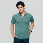 Giordano Men's Slim Fit Small Lion Zipper Polo - first_variant_option_2 Premium Polo for Giordano