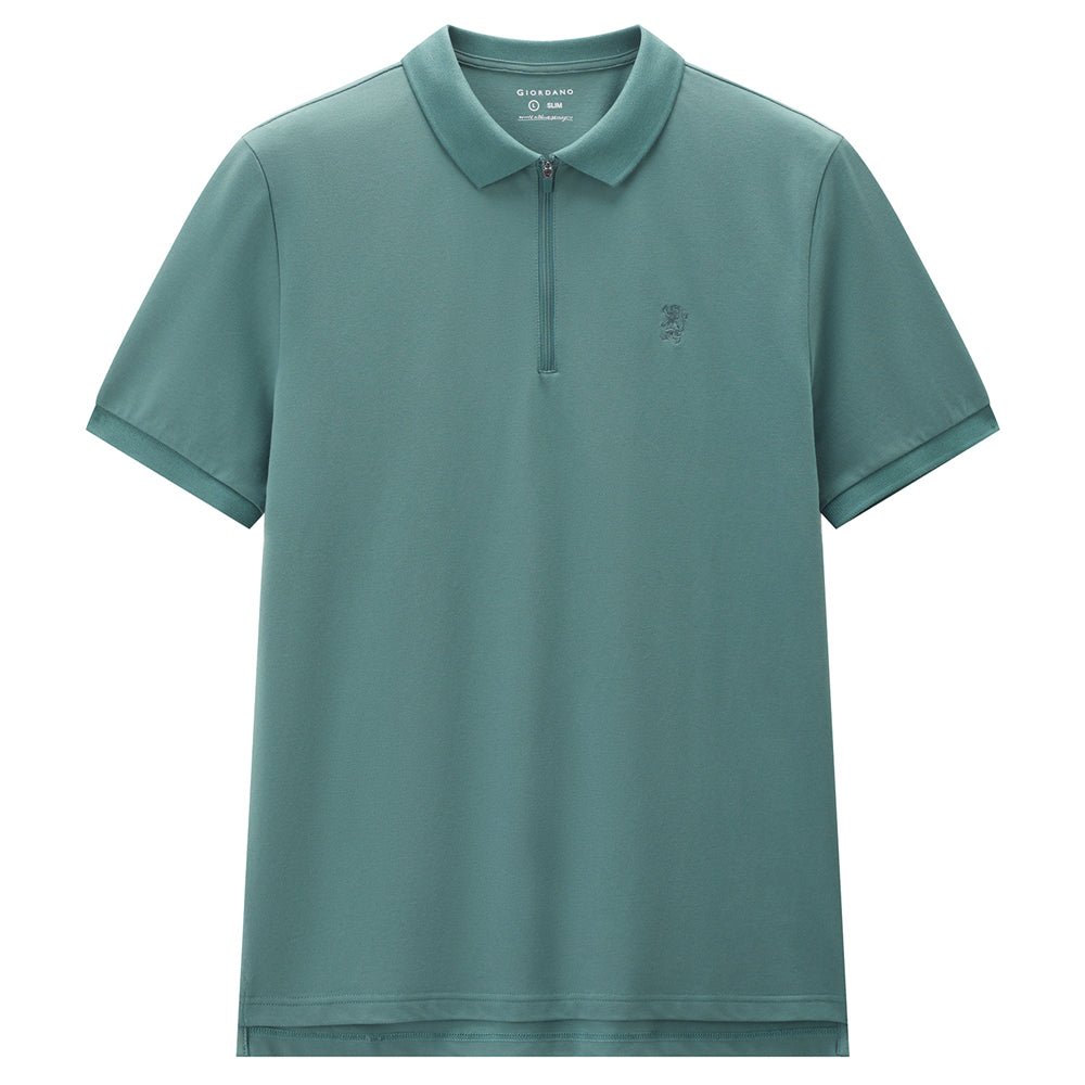 Giordano Men's Slim Fit Small Lion Zipper Polo - first_variant_option_2 Premium Polo for Giordano