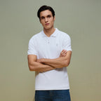 Giordano Men's Slim Fit Small Lion Zipper Polo - Premium Polo