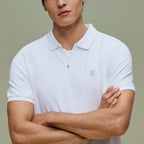 Giordano Men's Slim Fit Small Lion Zipper Polo - Premium Polo