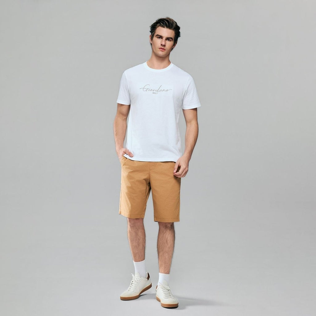Giordano Men’s Slim Lightweight Twill Bermuda Shorts - Premium Shorts