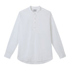 Giordano Men's Slim Linen Cotton Band Collar Shirt - Premium Shirts