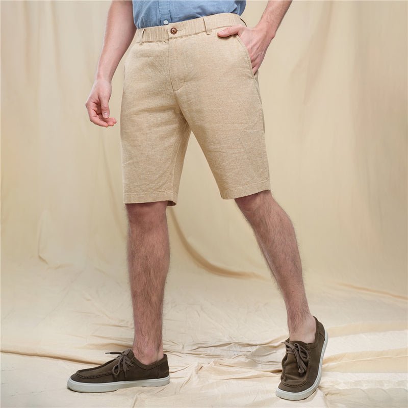 Giordano Men's Slim Linen Cotton Bermuda Shorts - first_variant_option_2 Premium Shorts for Giordano