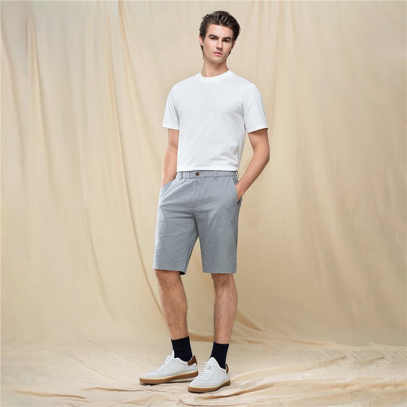 Giordano Men's Slim Linen Cotton Bermuda Shorts - first_variant_option_2 Premium Shorts for Giordano