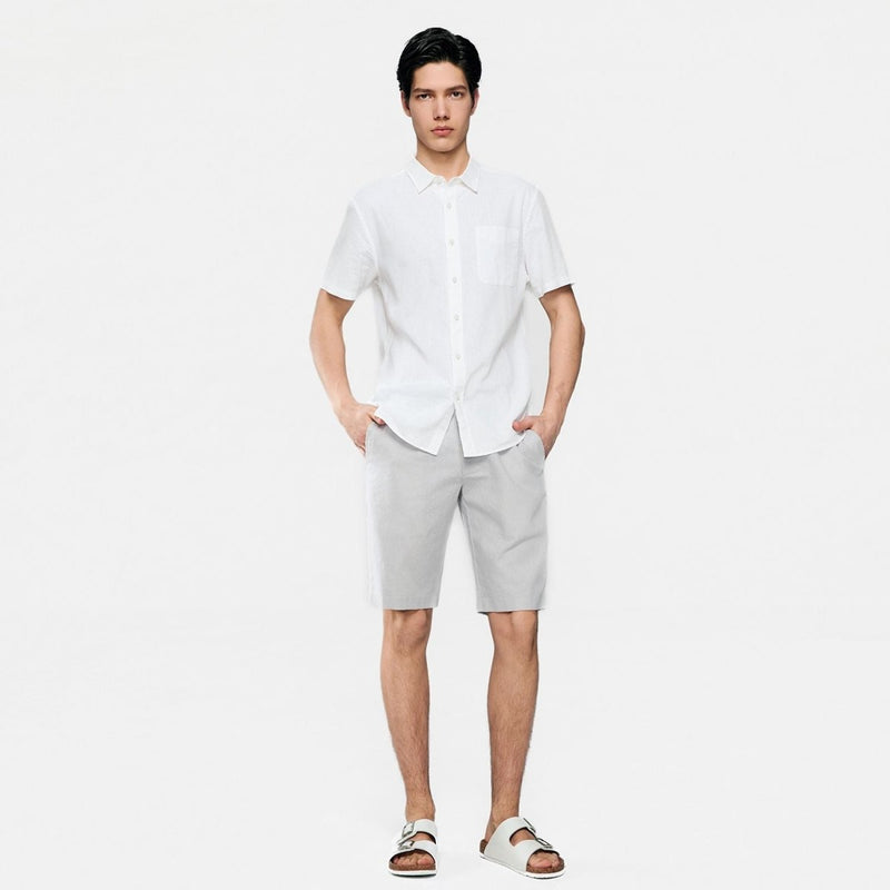 Giordano Men's Slim Linen Cotton Bermuda Shorts - first_variant_option_2 Premium Shorts for Giordano
