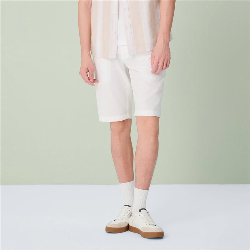 Giordano Men's Slim Linen Cotton Bermuda Shorts - first_variant_option_2 Premium Shorts for Giordano