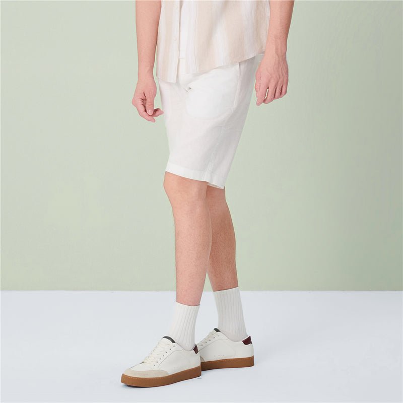 Giordano Men's Slim Linen Cotton Bermuda Shorts - first_variant_option_2 Premium Shorts for Giordano