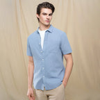 Giordano Men's Slim Linen Cotton Short-Sleeve Shirt - Premium Shirts