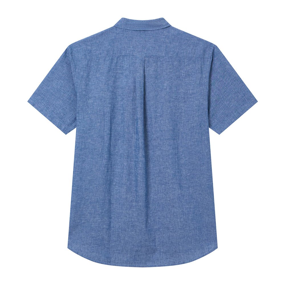 Giordano Men's Slim Linen Cotton Short - Sleeve Shirt - first_variant_option_2 Premium Shirt for Giordano