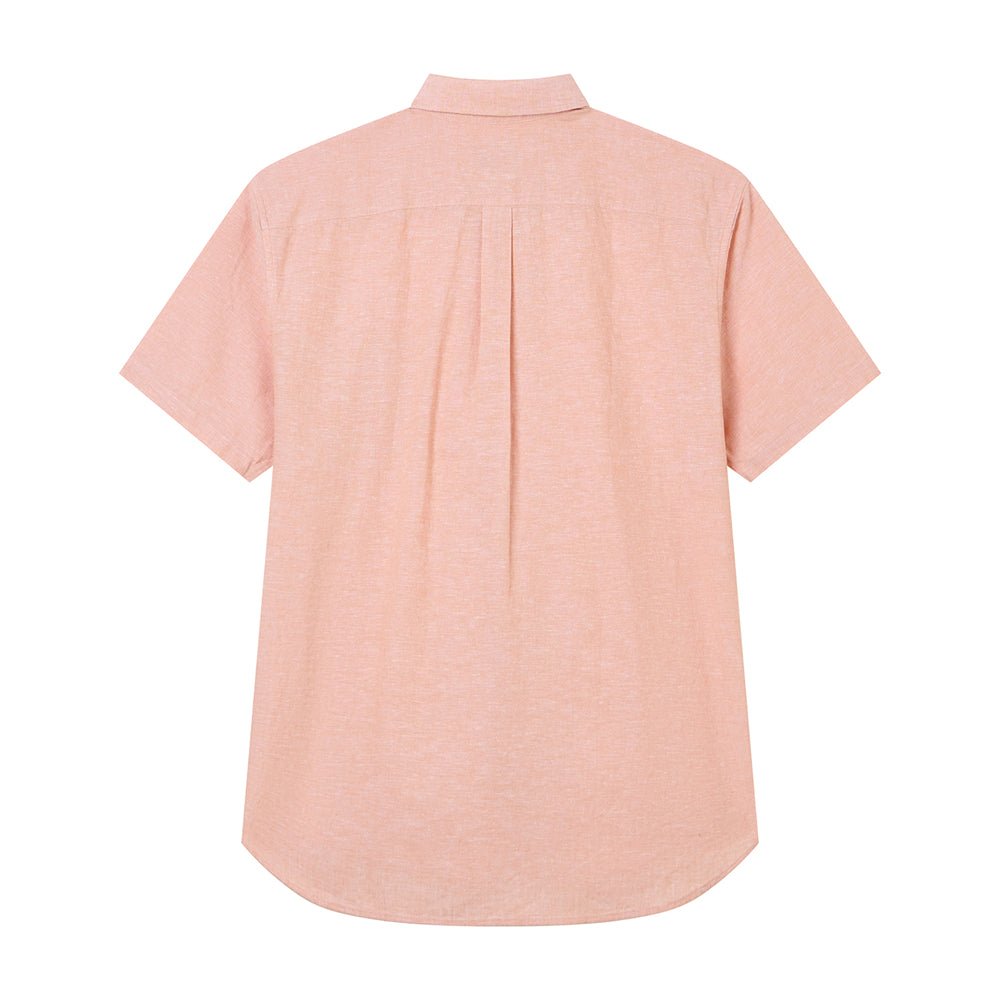 Giordano Men's Slim Linen Cotton Short - Sleeve Shirt - first_variant_option_2 Premium Shirt for Giordano